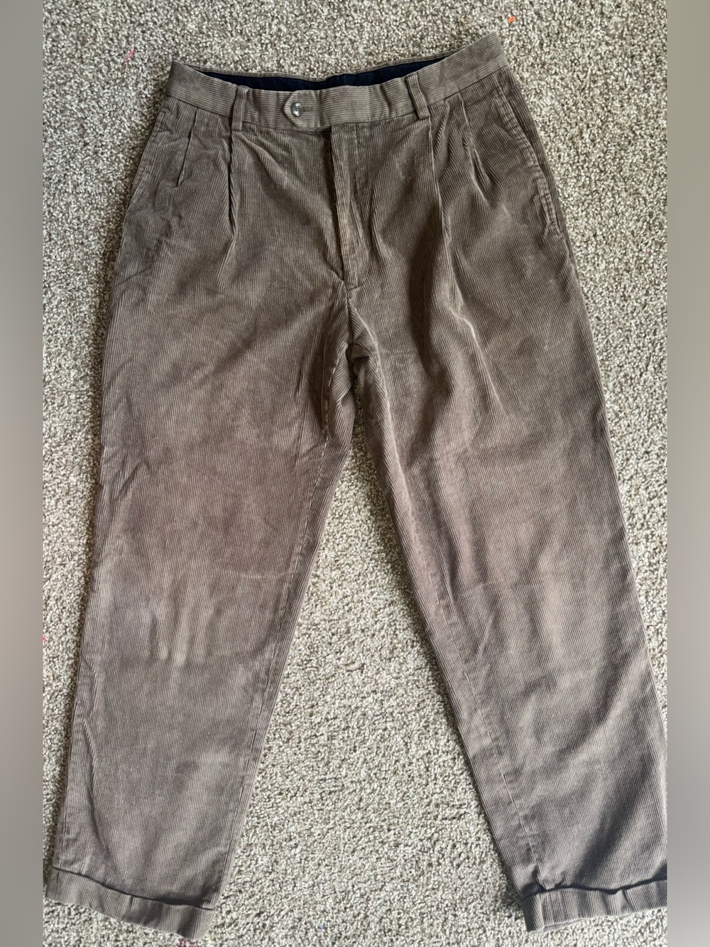 Jos. A. Bank Brown Corduroy Pants Men’s Size 32R Pleated Casual vintage